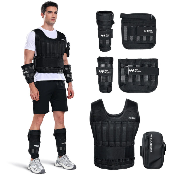 BeatBoost Adjustable Weighted Vest for Men Women - 22lb & 44lb